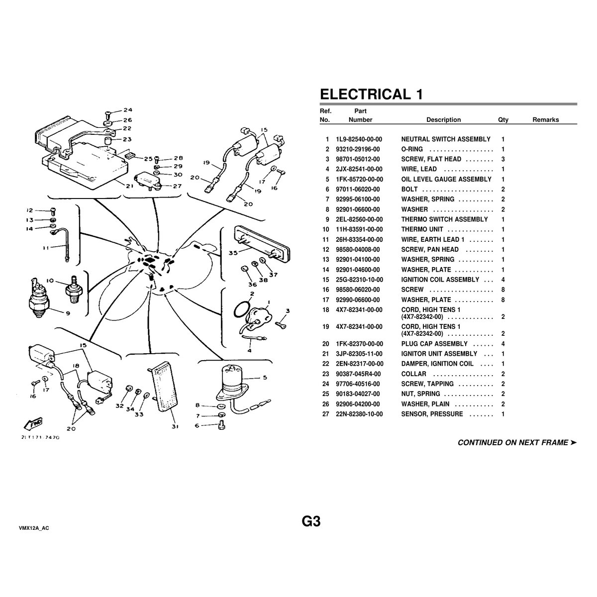 Yamaha VMX12A Cylinder Head Parts Manual - Complete Assembly - Image 8