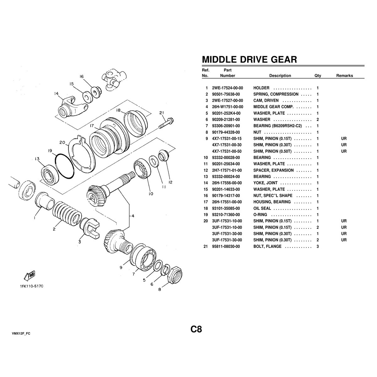 Yamaha VMX12F Cylinder Head Parts Manual PDF Digital Download - Image 2