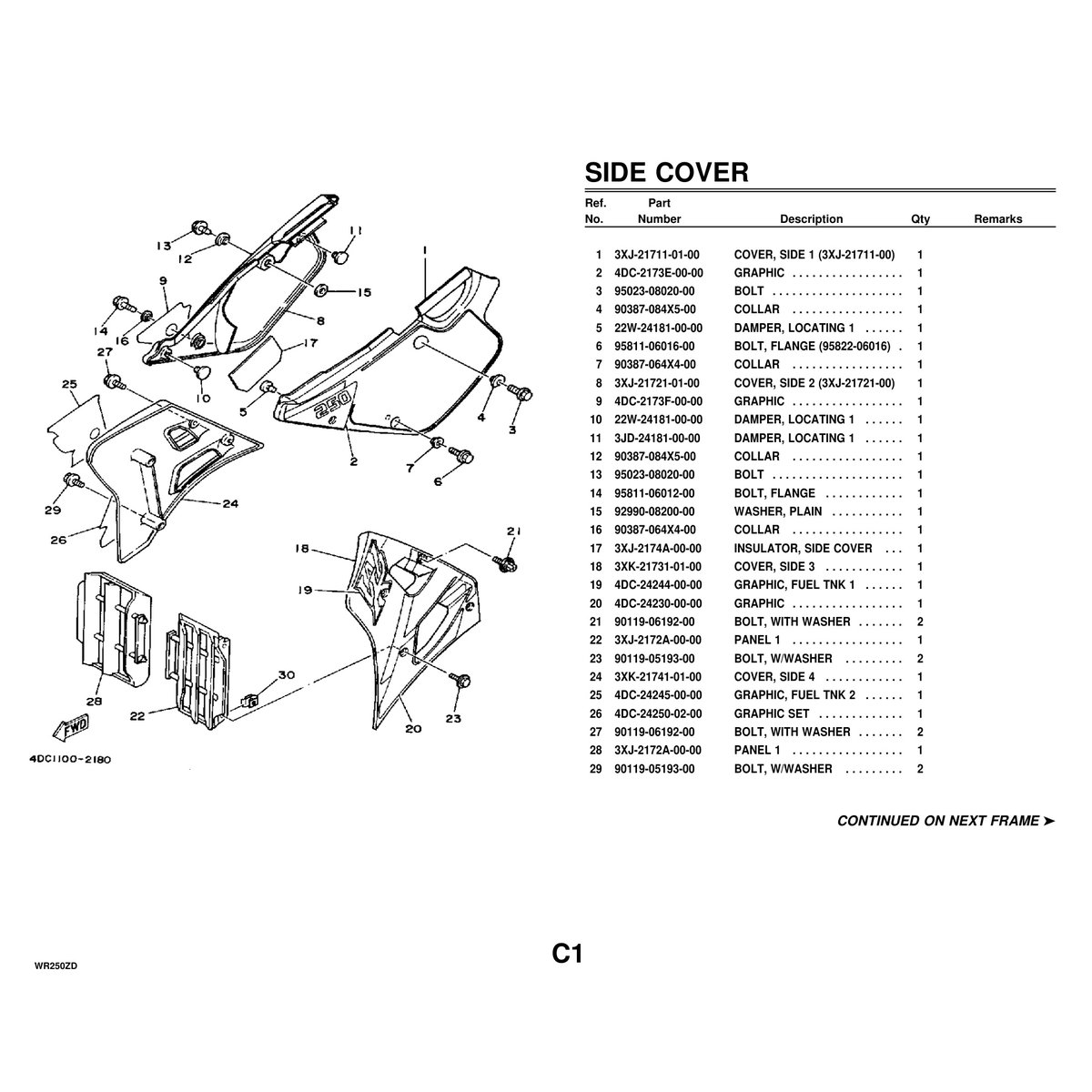 Yamaha WR250ZD Cylinder Head Parts Manual PDF Guide - 49 Pages - Image 2