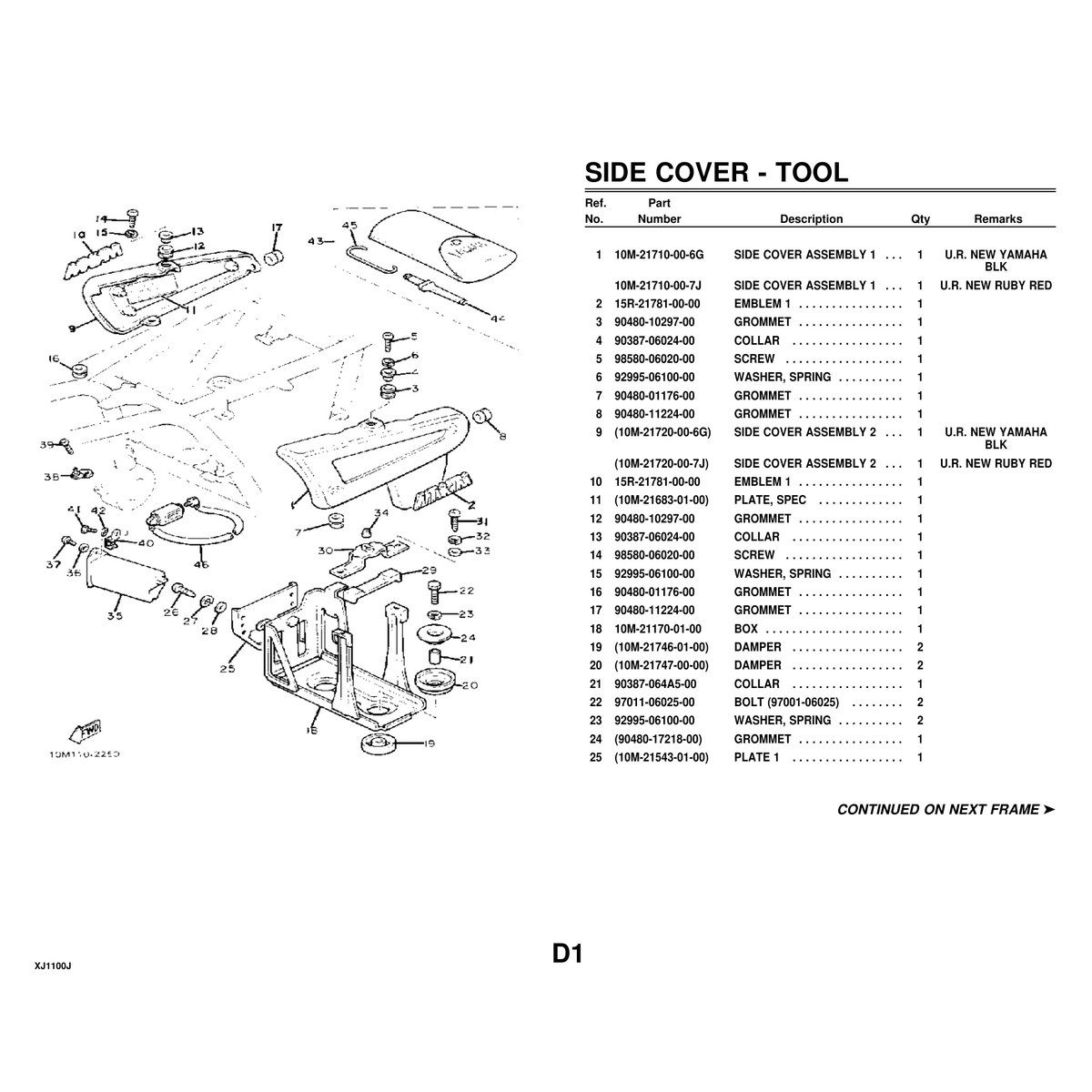 Yamaha XJ1100J Cylinder Head Parts Manual - Complete Guide - Image 3