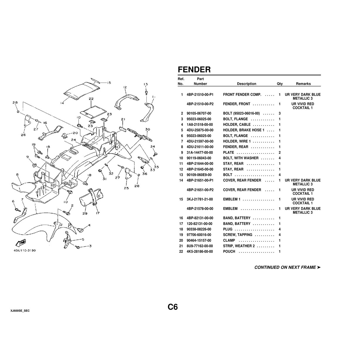Yamaha XJ600SE Parts Manual - Complete Parts Catalog PDF Guide - Image 2