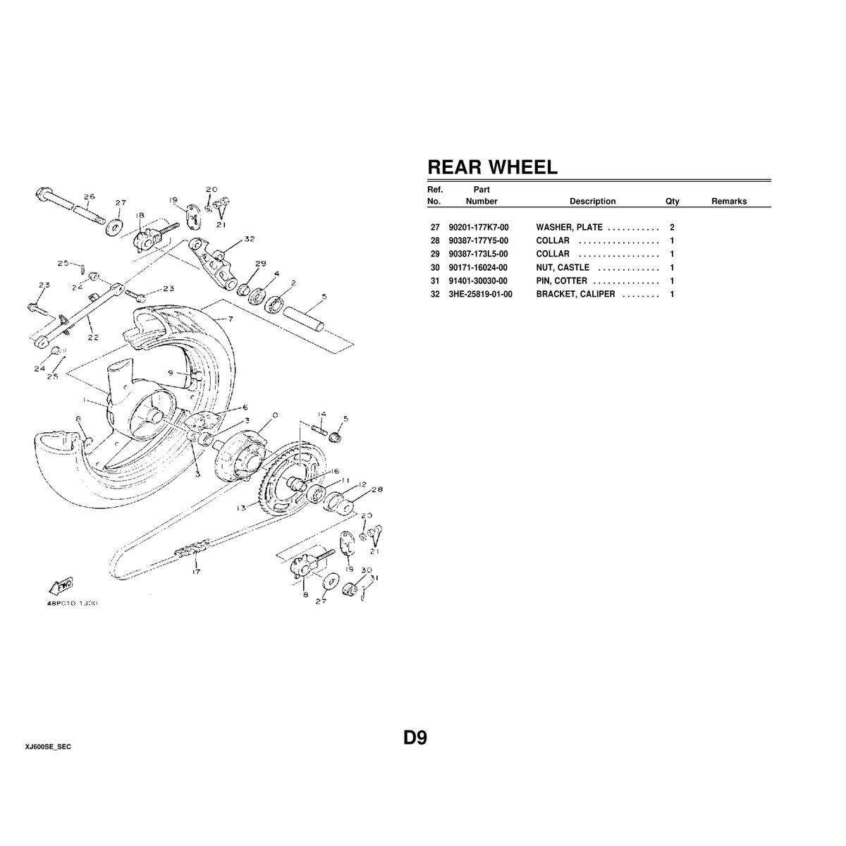 Yamaha XJ600SE Parts Manual - Complete Parts Catalog PDF Guide - Image 3