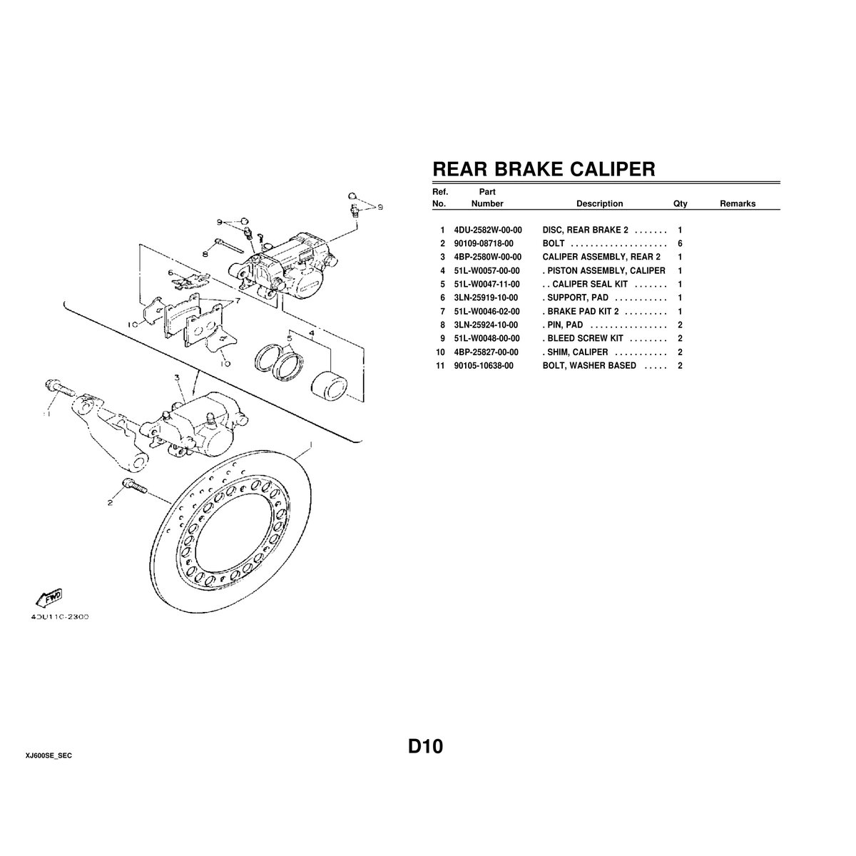 Yamaha XJ600SE Parts Manual - Complete Parts Catalog PDF Guide - Image 4