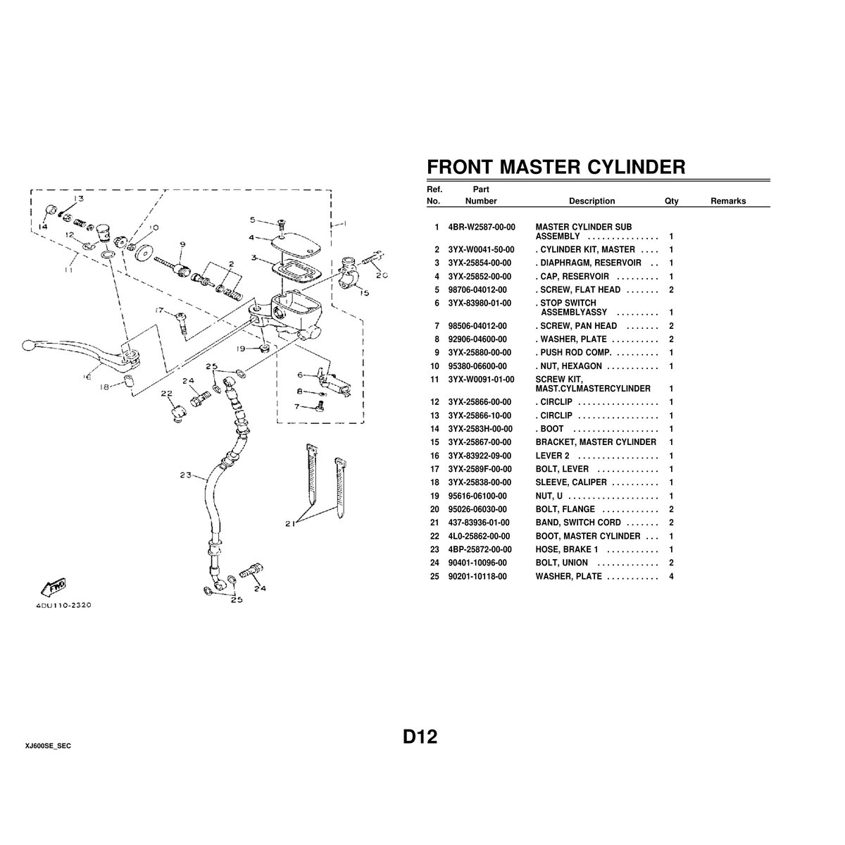 Yamaha XJ600SE Parts Manual - Complete Parts Catalog PDF Guide - Image 5