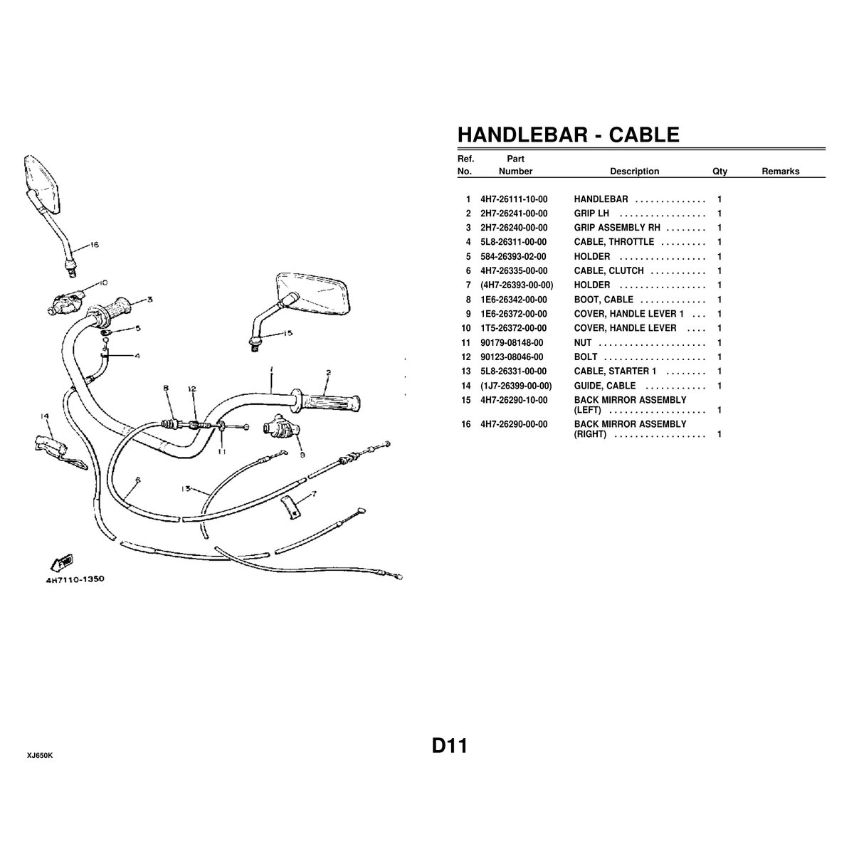Yamaha XJ650K Motorcycle Cylinder Head Parts Manual PDF Guide - Image 5