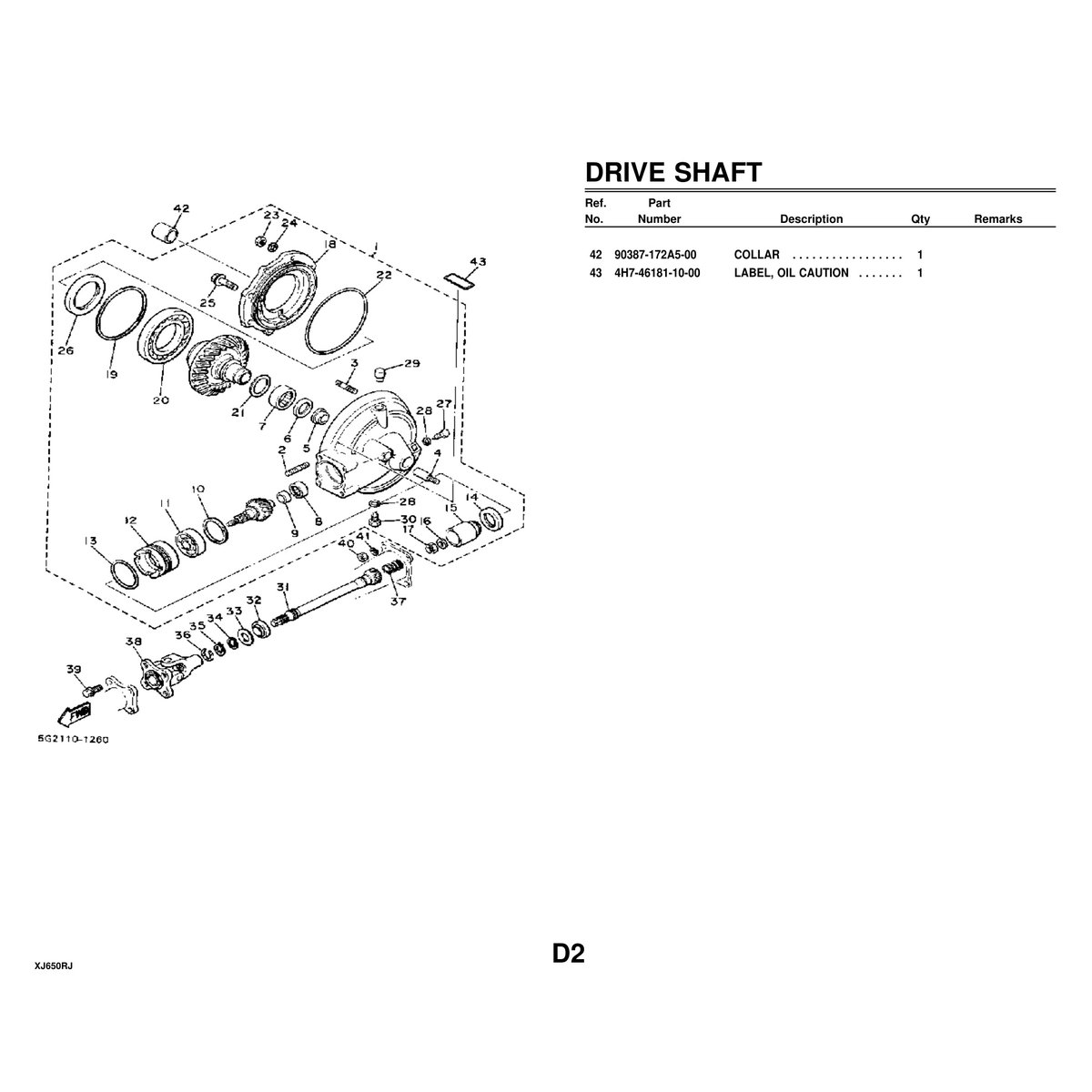 Yamaha XJ650RJ Cylinder Head & Engine Parts Manual PDF - Image 7