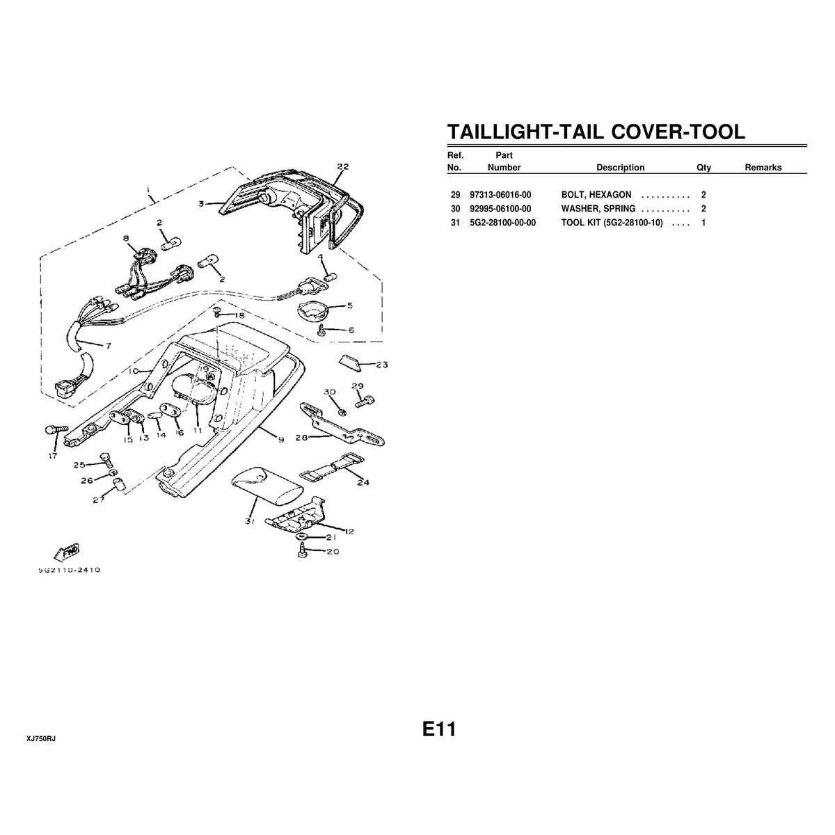 Yamaha XJ750RJ Cylinder Head & Engine Parts Manual PDF Guide - Image 6