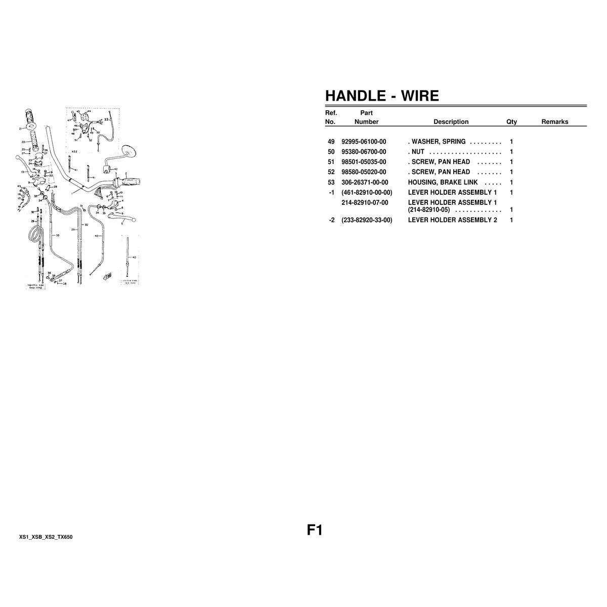 Yamaha XS1 XSB XS2 TX650 Motorcycle Parts Manual PDF Guide - Image 5