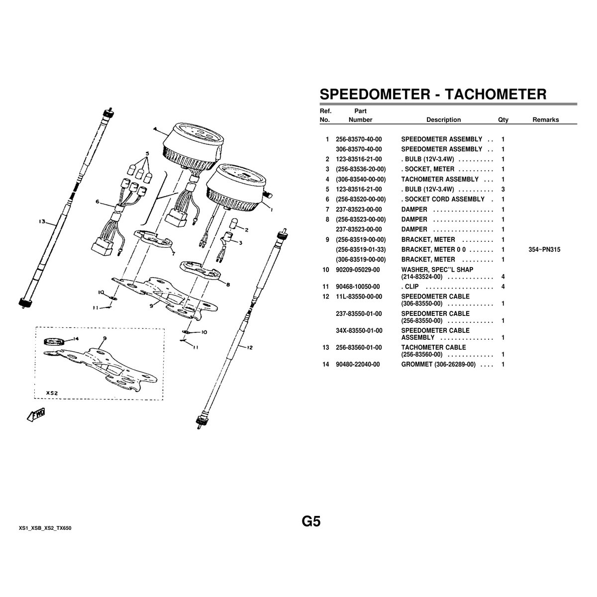 Yamaha XS1 XSB XS2 TX650 Motorcycle Parts Manual PDF Guide - Image 7