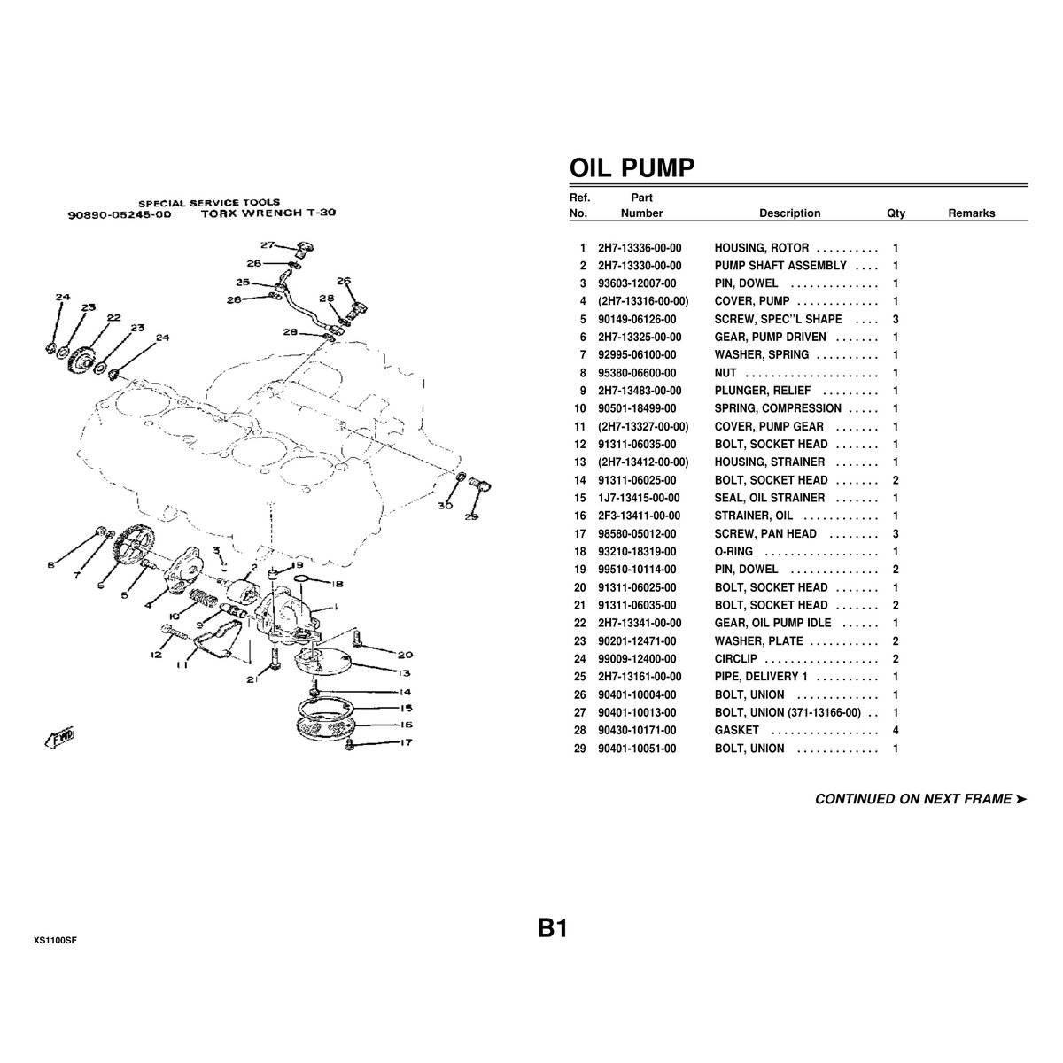 Yamaha XS1100SF Motorcycle Parts Manual - Complete Parts List PDF - Image 2