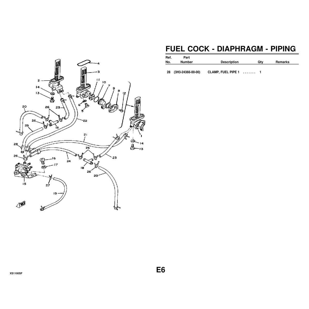 Yamaha XS1100SF Motorcycle Parts Manual - Complete Parts List PDF - Image 7
