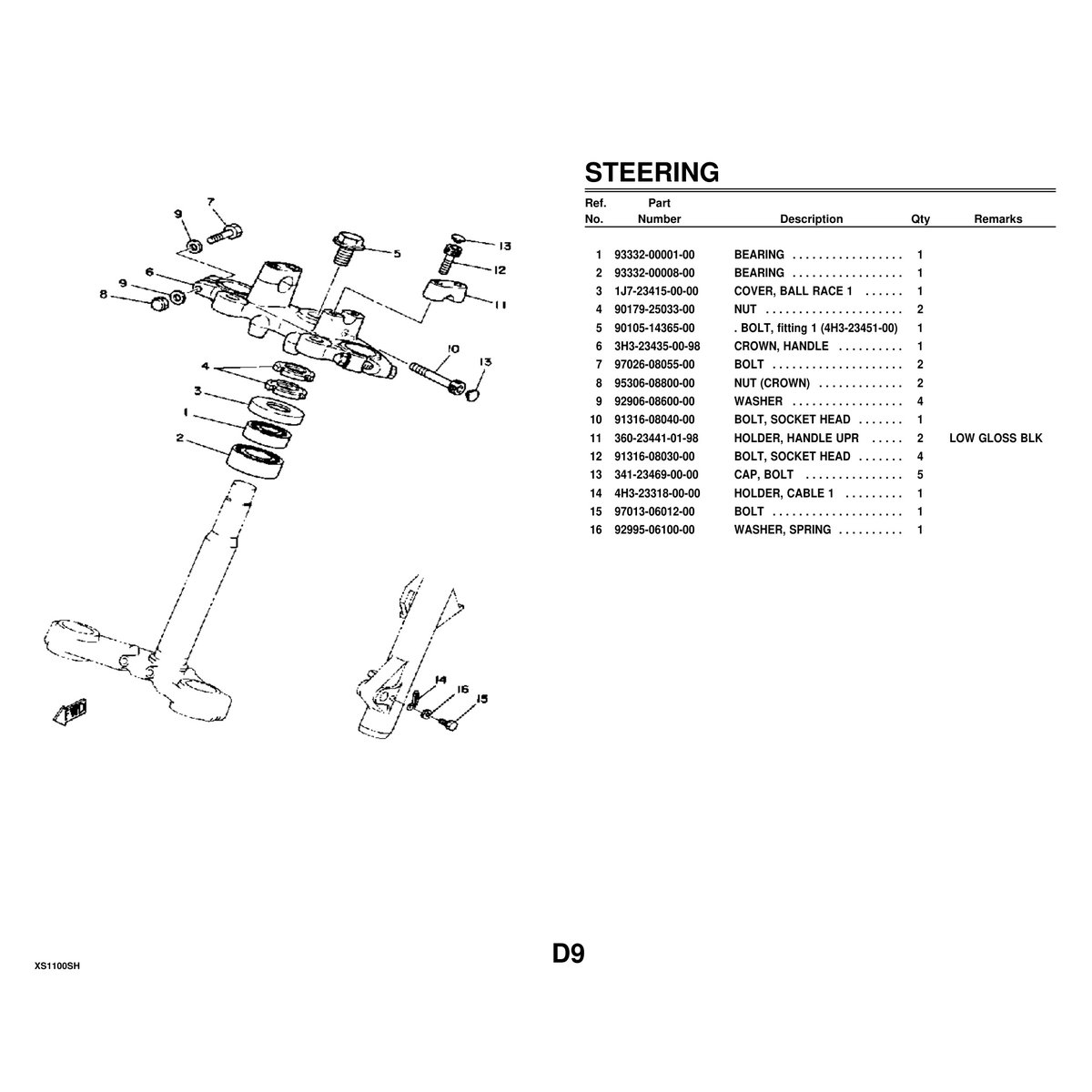 Yamaha XS1100SH Cylinder Head Parts Manual PDF - Vintage Manual - Image 5