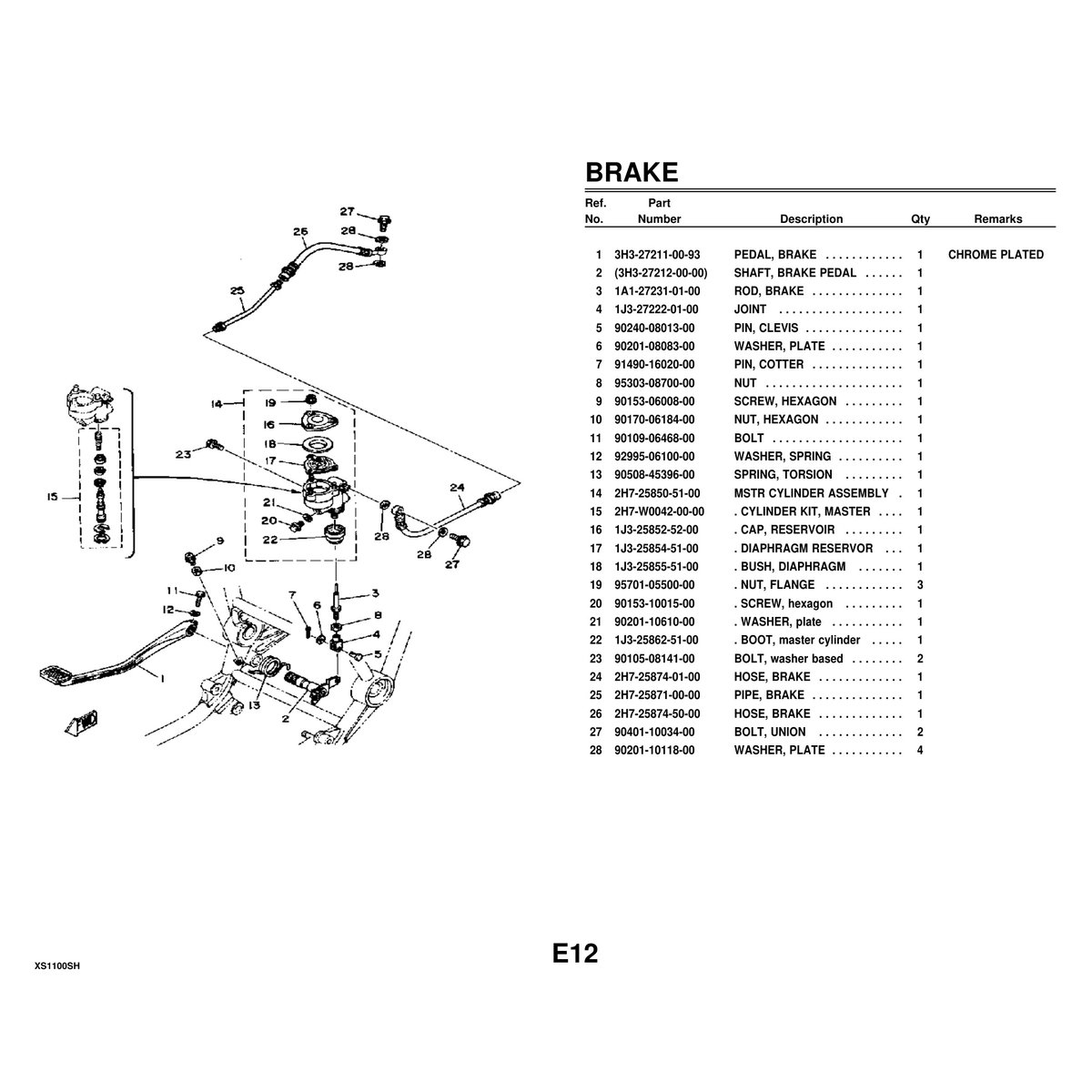 Yamaha XS1100SH Cylinder Head Parts Manual PDF - Vintage Manual - Image 7