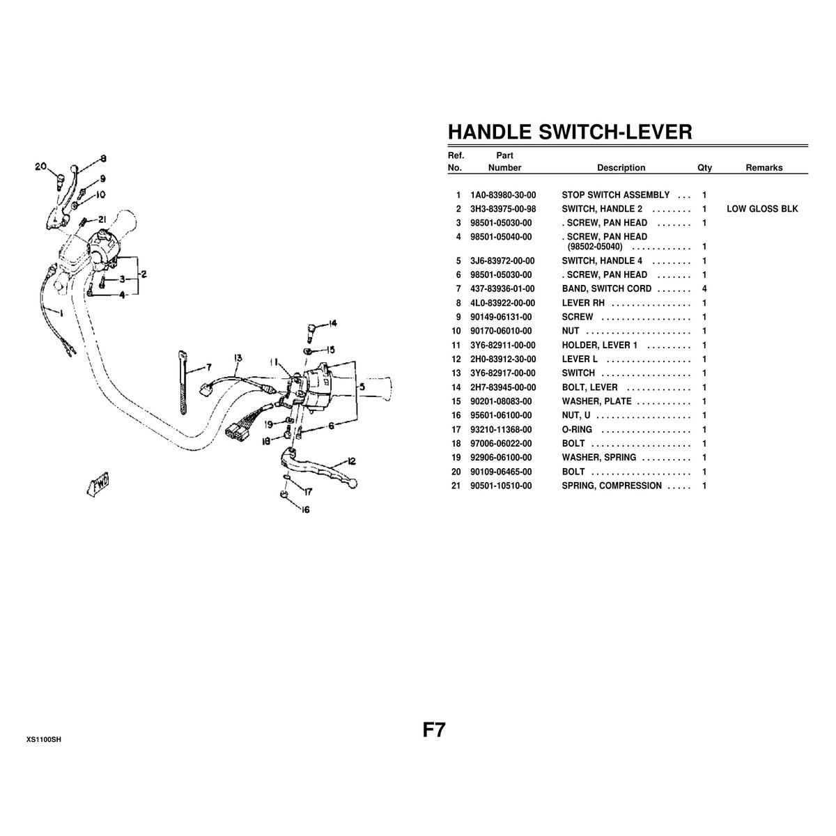 Yamaha XS1100SH Cylinder Head Parts Manual PDF - Vintage Manual - Image 8