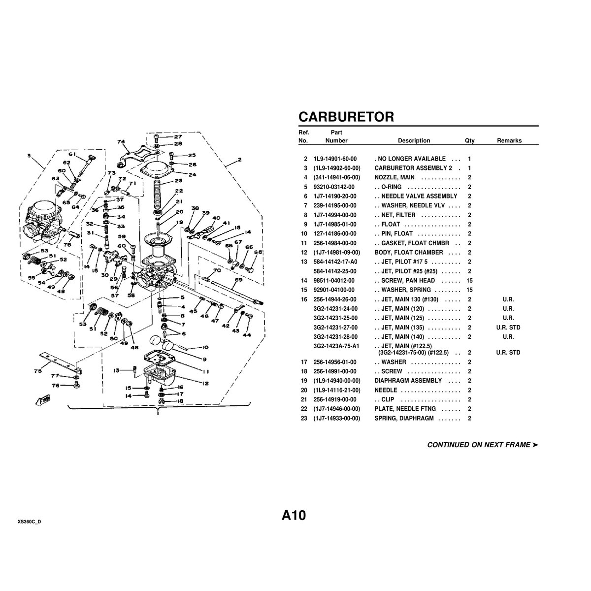 Yamaha XS360C Cylinder Head Parts Manual - Complete Guide PDF - Image 2