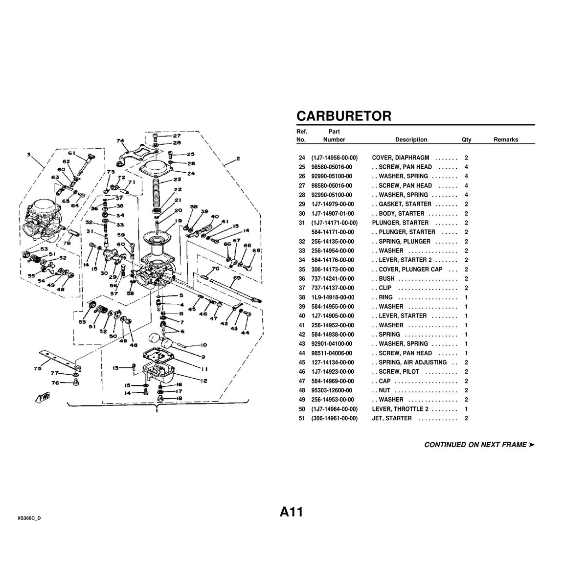 Yamaha XS360C Cylinder Head Parts Manual - Complete Guide PDF - Image 3