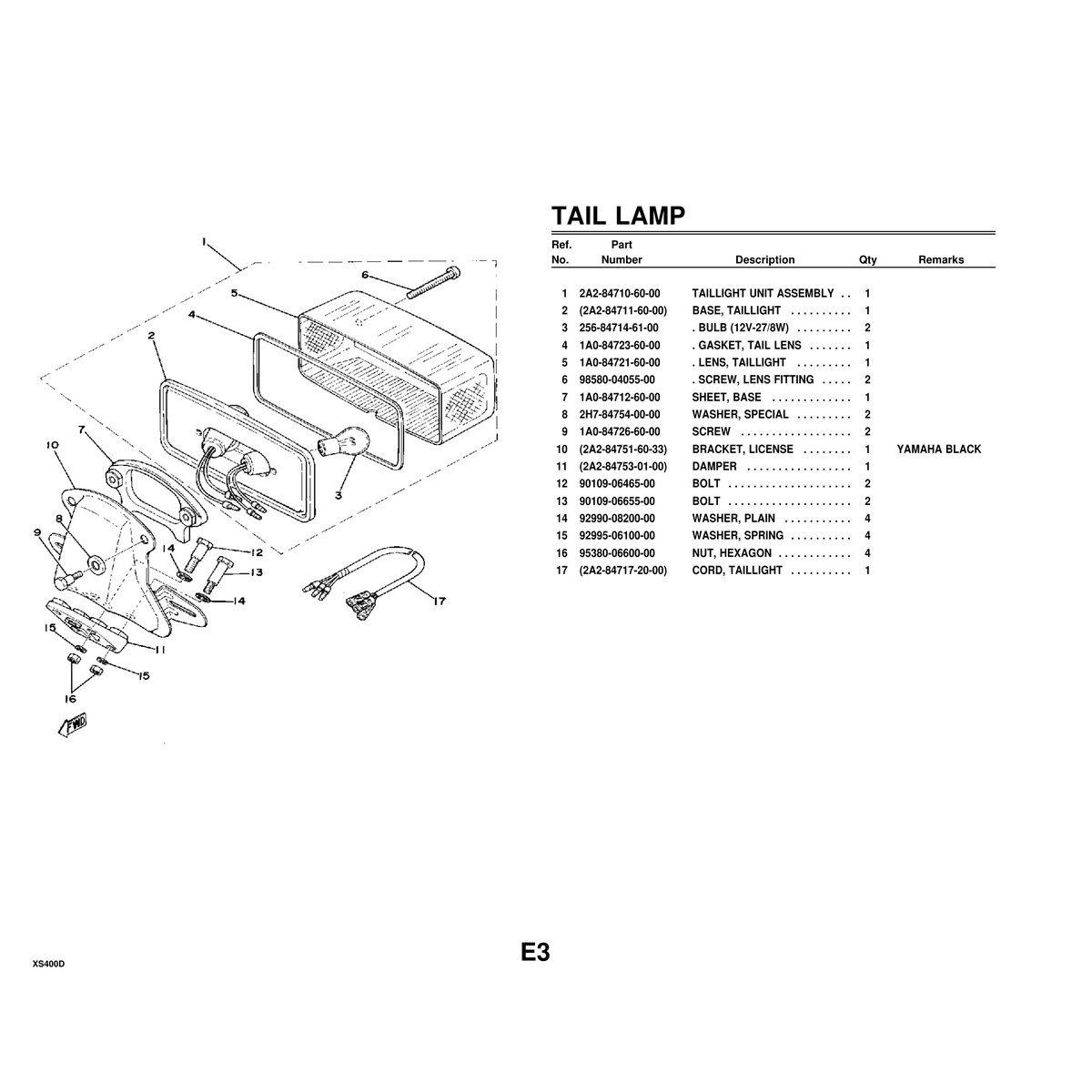 Yamaha XS400D Cylinder Head & Cylinder Parts Manual PDF - Image 6