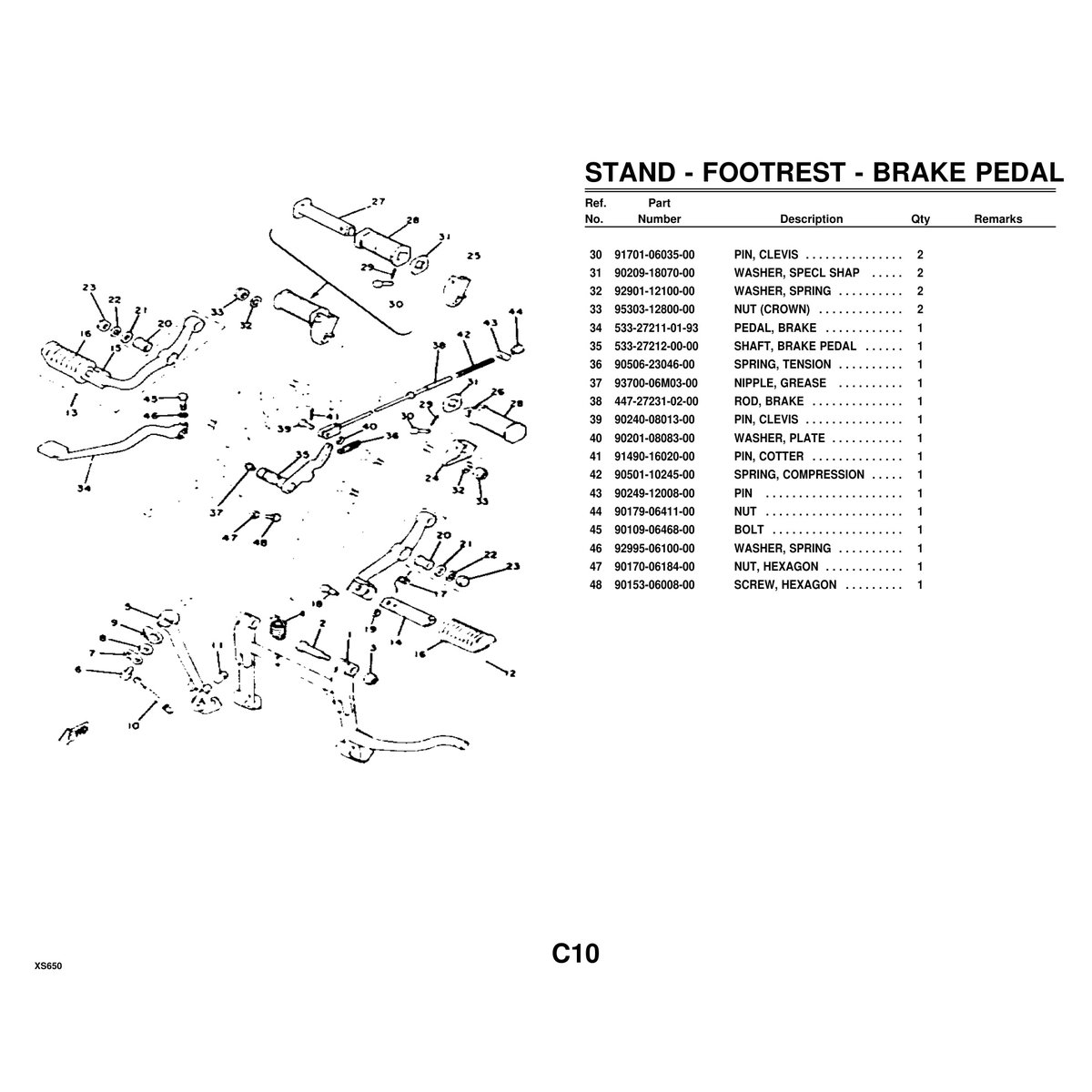 Yamaha XS650 Parts Manual - Complete Parts Catalog PDF - Image 3