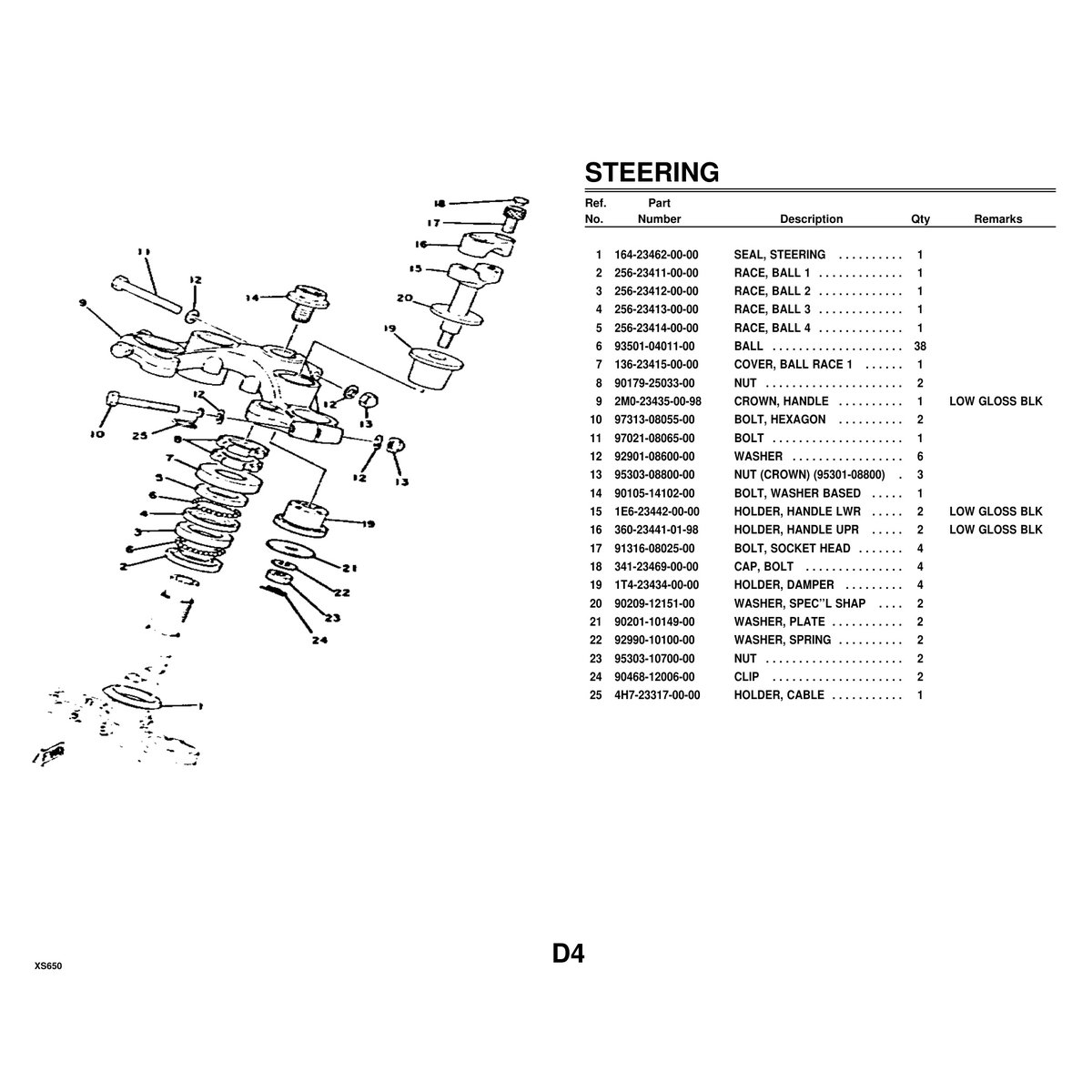 Yamaha XS650 Parts Manual - Complete Parts Catalog PDF - Image 4