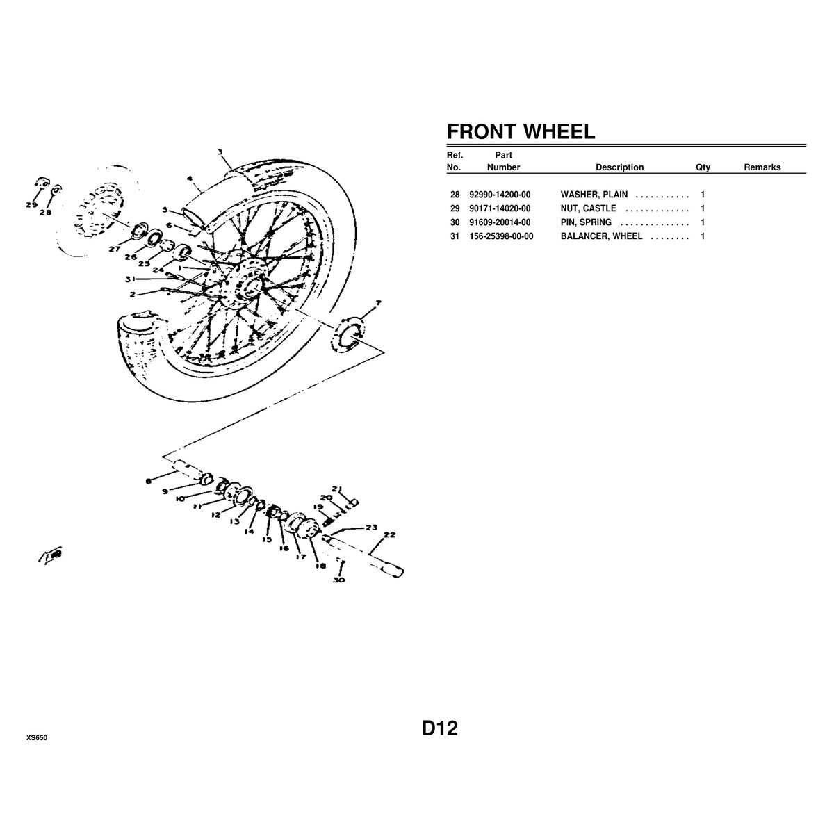 Yamaha XS650 Parts Manual - Complete Parts Catalog PDF - Image 6