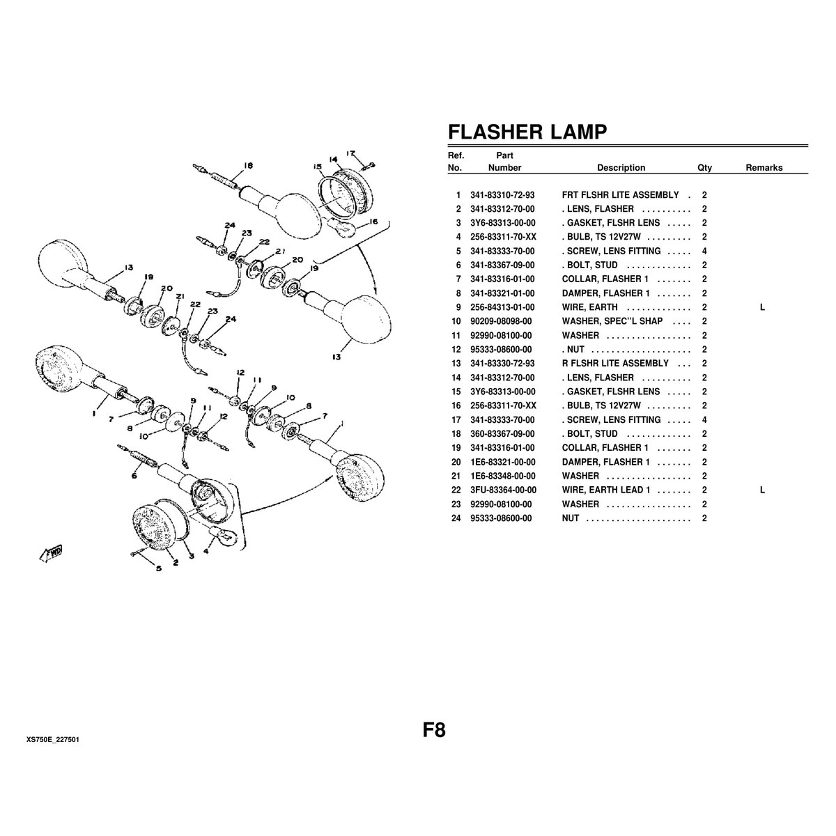 Yamaha XS750E Cylinder Head Parts Manual - Complete Guide PDF - Image 8