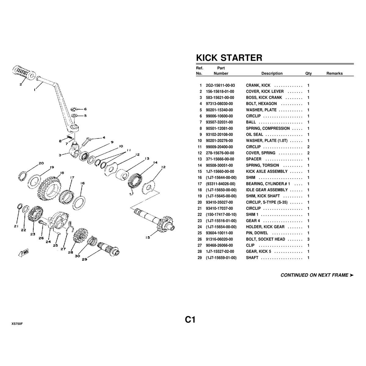 Yamaha XS750F Cylinder Head & Cylinder Parts Manual PDF Guide - Image 4