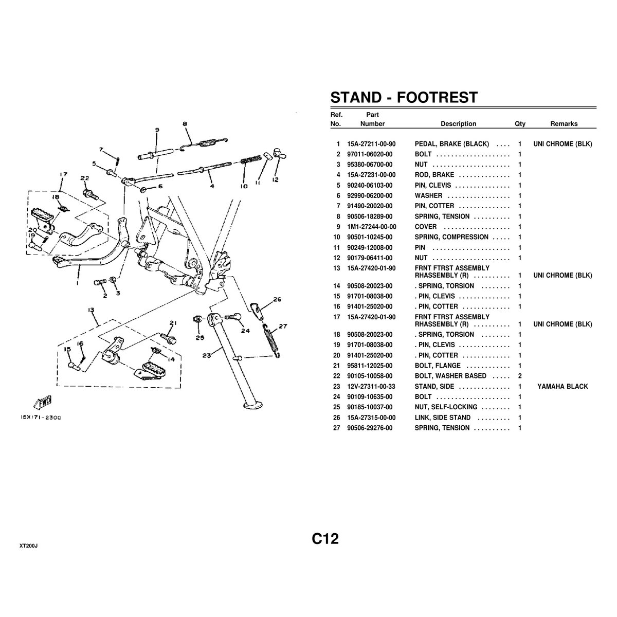 Yamaha XT200J Motorcycle Cylinder Parts Manual PDF Guide - Image 4