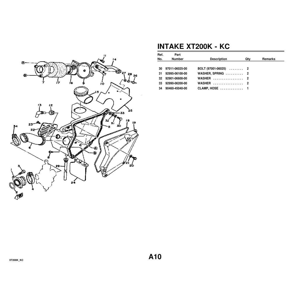 Yamaha XT200K Cylinder Head Engine Parts Manual PDF - Image 2