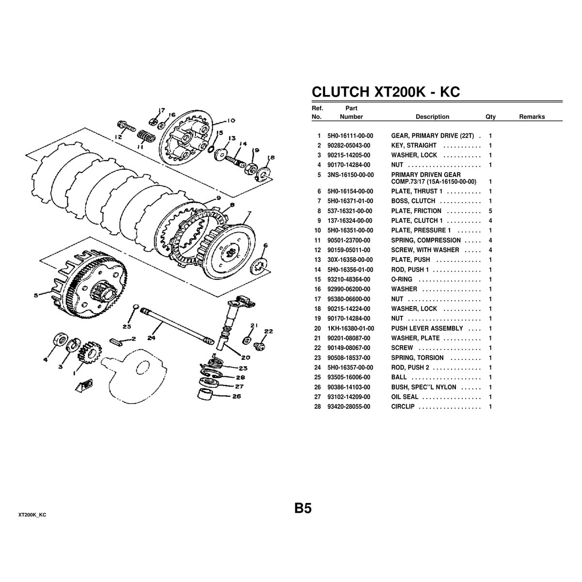 Yamaha XT200K Cylinder Head Engine Parts Manual PDF - Image 3