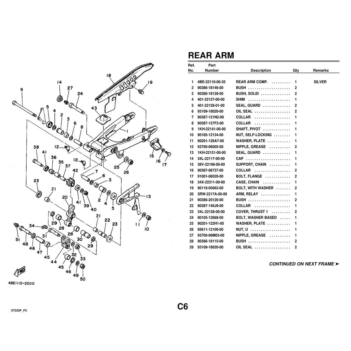 Yamaha XT225F Cylinder Head Parts Manual - Complete Breakdown - Image 3