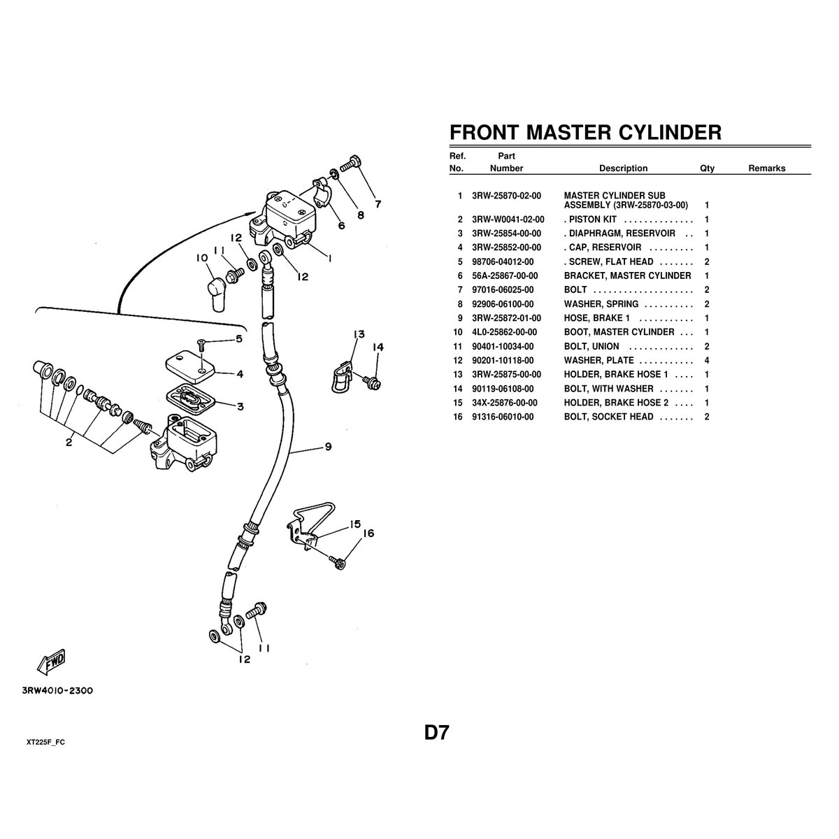 Yamaha XT225F Cylinder Head Parts Manual - Complete Breakdown - Image 4