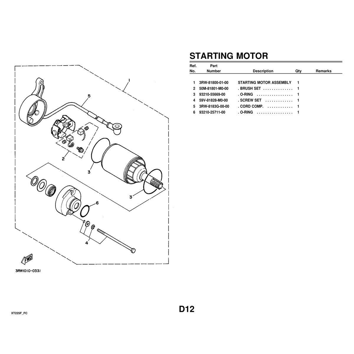 Yamaha XT225F Cylinder Head Parts Manual - Complete Breakdown - Image 5