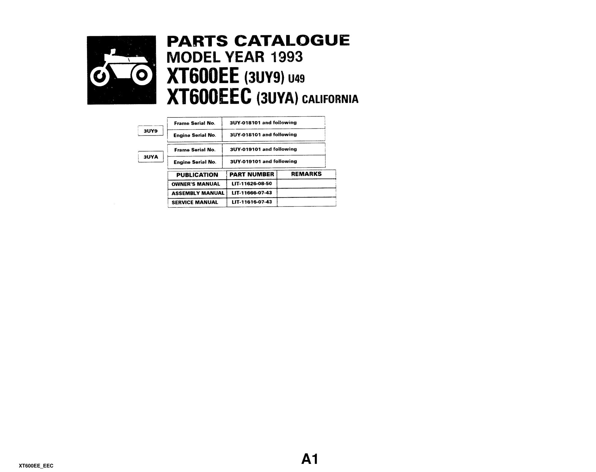 Yamaha XT600EE Parts Manual PDF - Complete Parts Catalog Guide