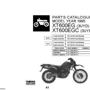 Yamaha XT600EG Parts Catalog Manual PDF - Motorcycle Service Guide