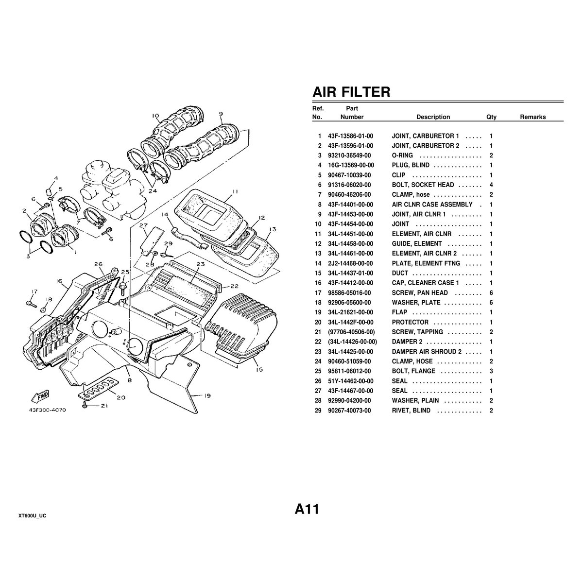 Yamaha XT600U Parts Manual - Complete Motorcycle Parts Catalog PDF - Image 2