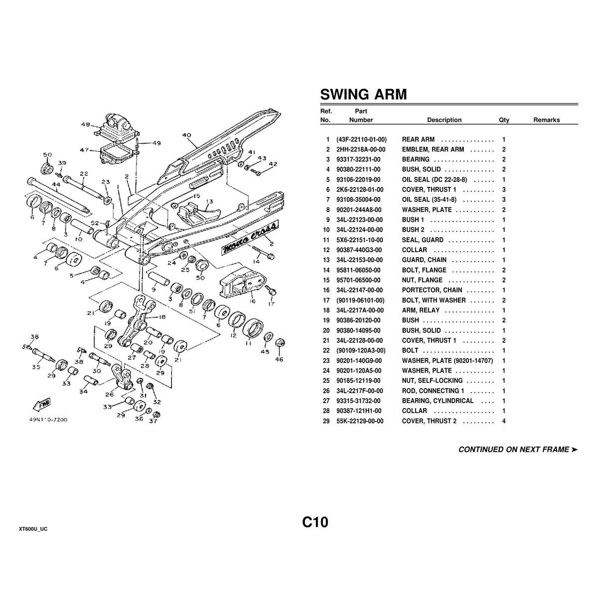 Yamaha XT600U Parts Manual - Complete Motorcycle Parts Catalog PDF - Image 6