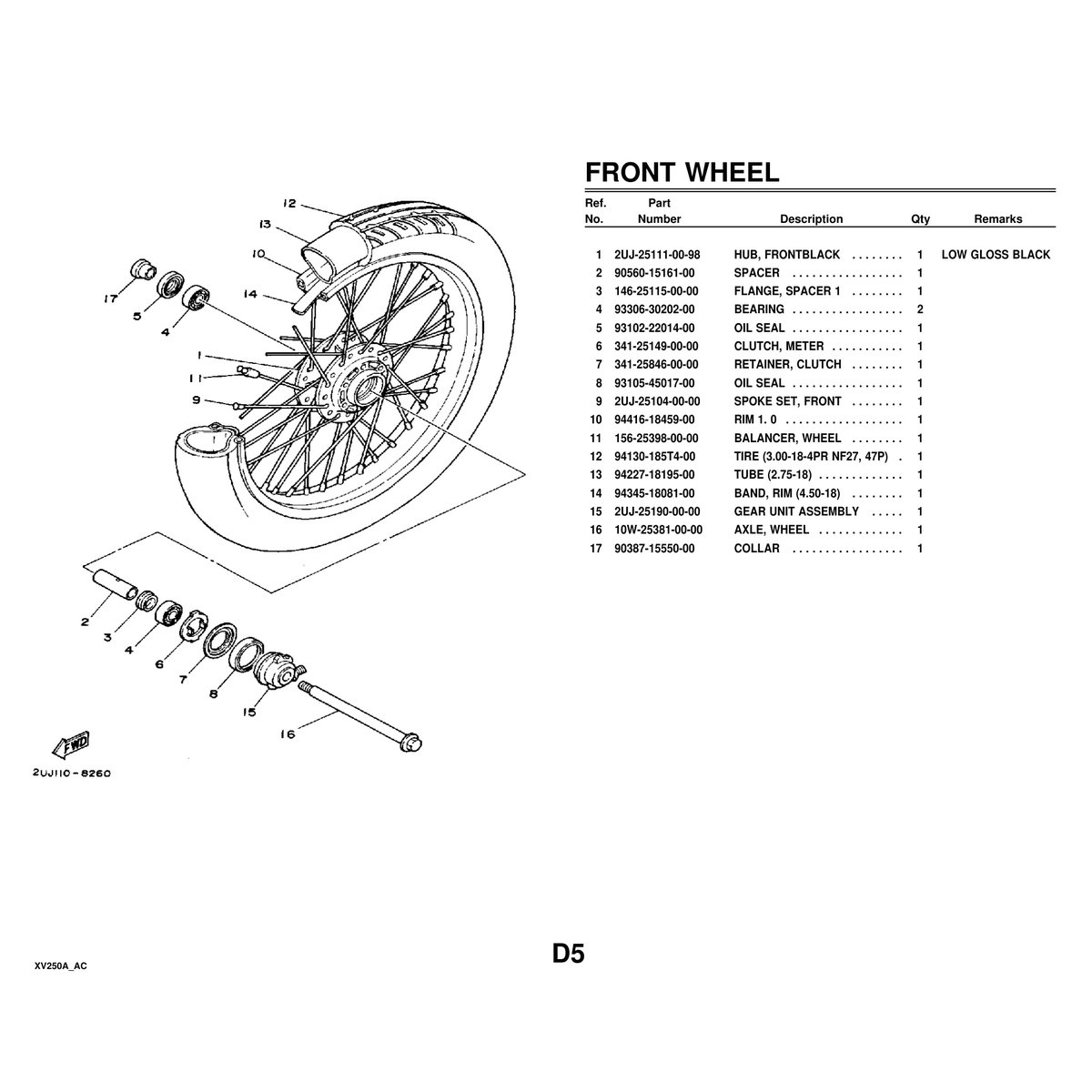 Yamaha XV250A Cylinder Head Parts Manual - Complete Assembly PDF - Image 5