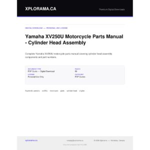 Yamaha XV250U Motorcycle Parts Manual - Cylinder Head Assembly PDF