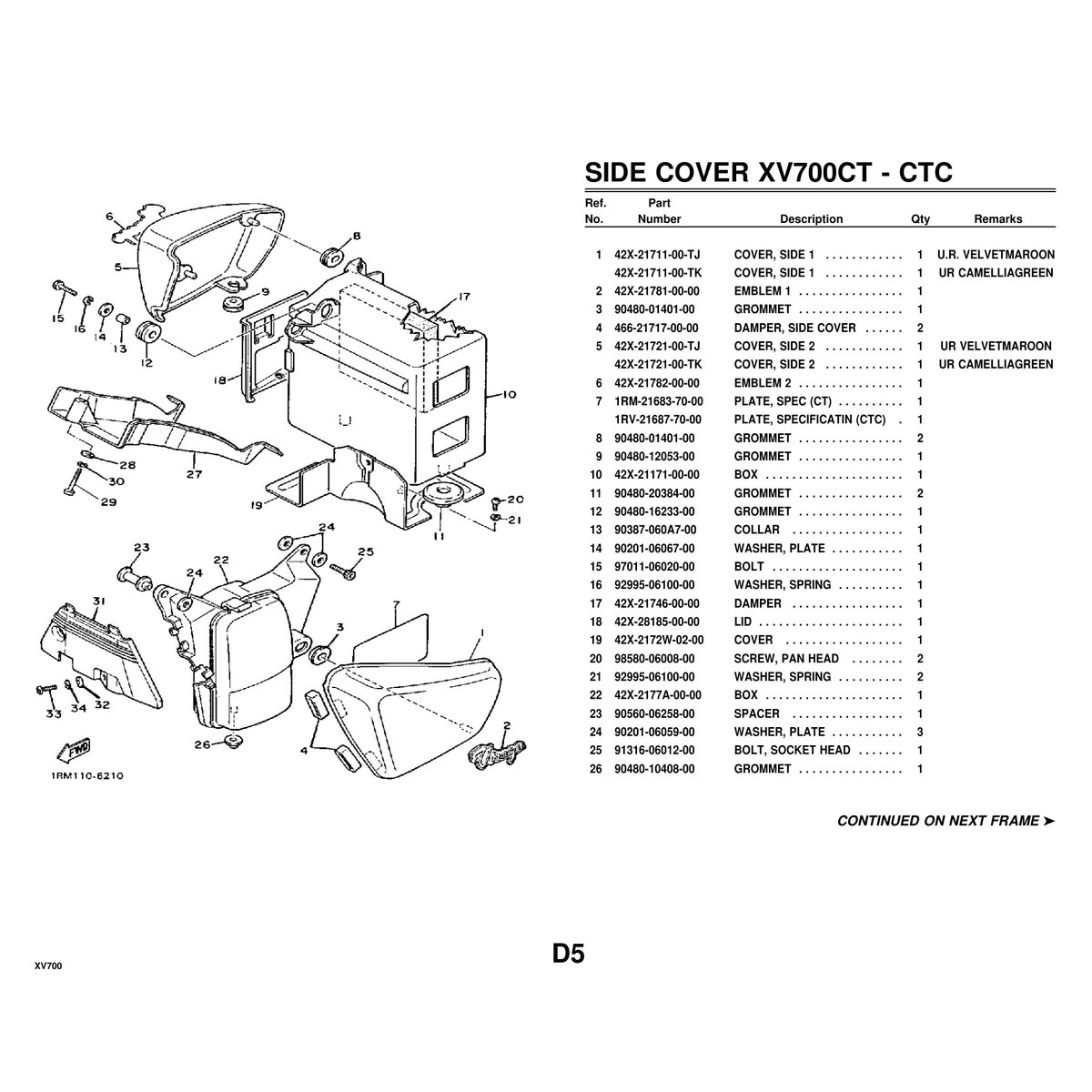Yamaha XV700 Cylinder Head Assembly Parts Manual - 76 Pages PDF - Image 3