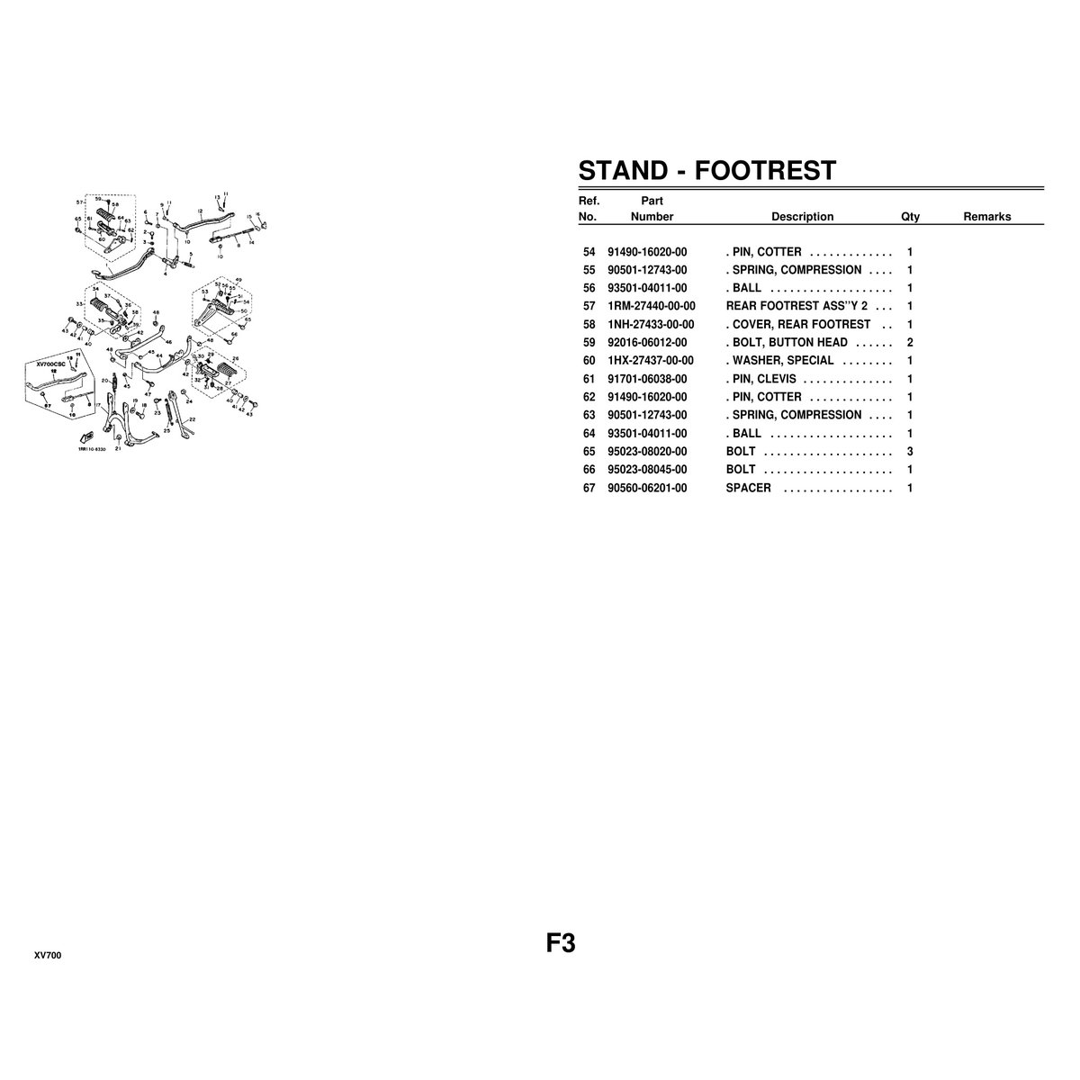 Yamaha XV700 Cylinder Head Assembly Parts Manual - 76 Pages PDF - Image 6