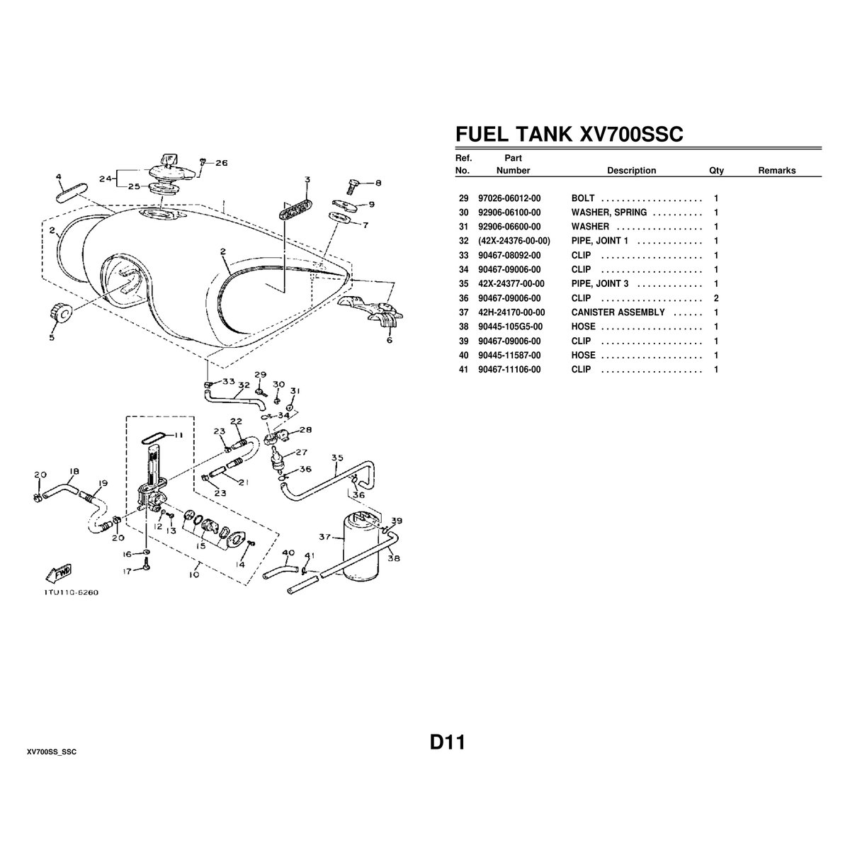 Yamaha XV700SS Parts Manual - Cylinder Head Assembly PDF - Image 5