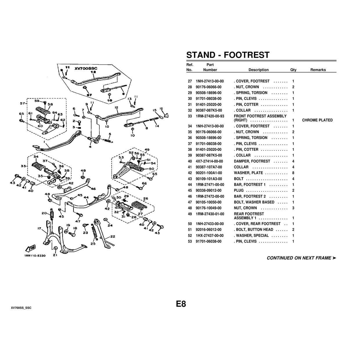 Yamaha XV700SS Parts Manual - Cylinder Head Assembly PDF - Image 6