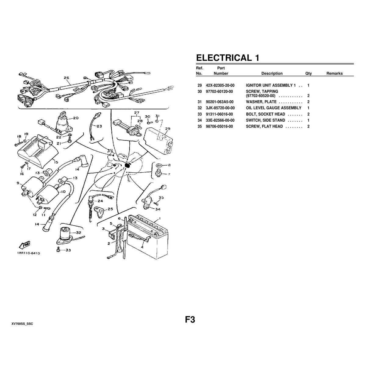 Yamaha XV700SS Parts Manual - Cylinder Head Assembly PDF - Image 8