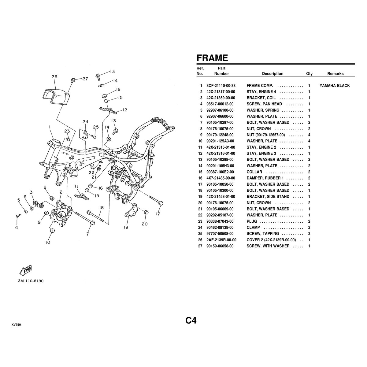 Yamaha XV750 Cylinder Head Assembly Parts Manual PDF 68 Pages - Image 4