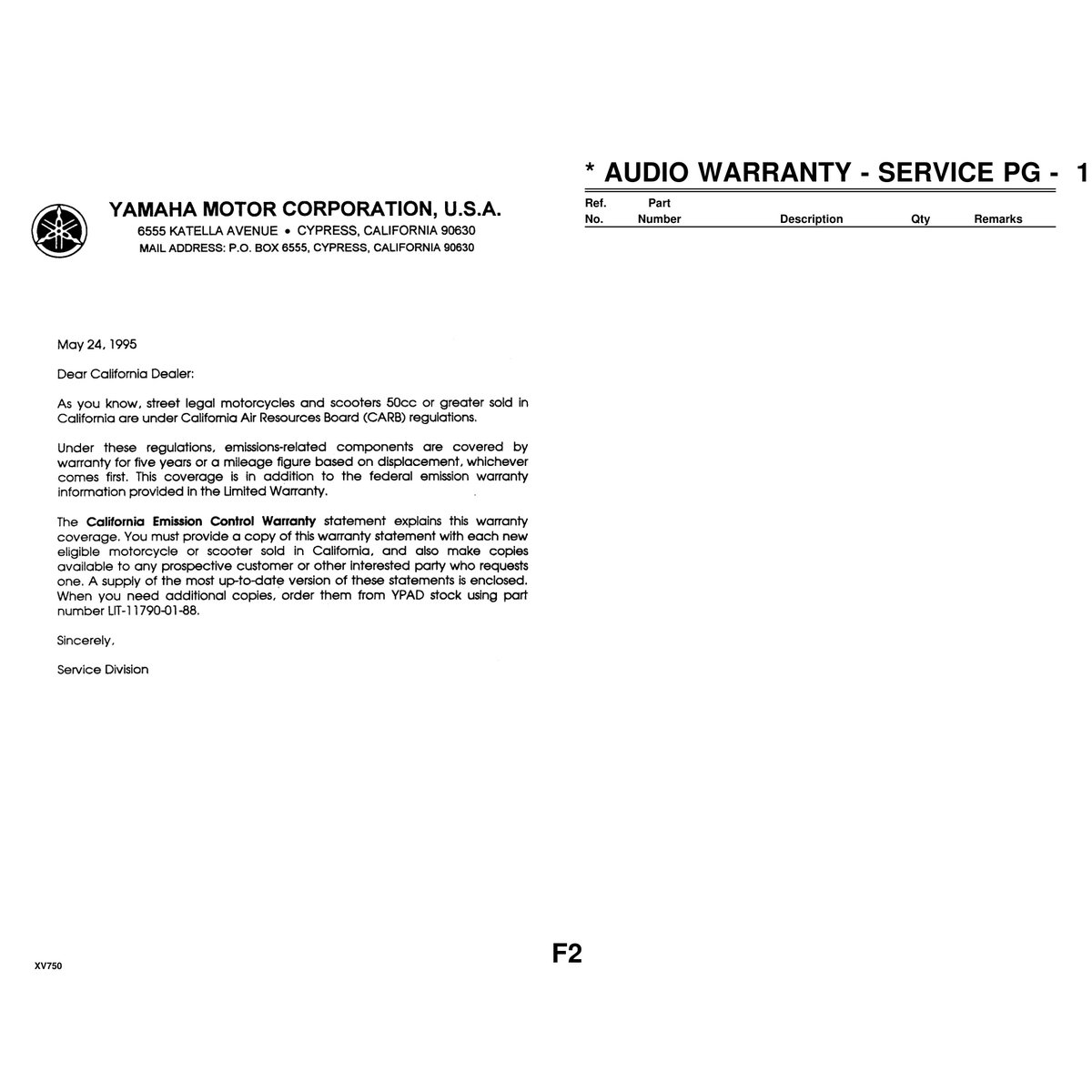 Yamaha XV750 Cylinder Head Assembly Parts Manual PDF 68 Pages - Image 7