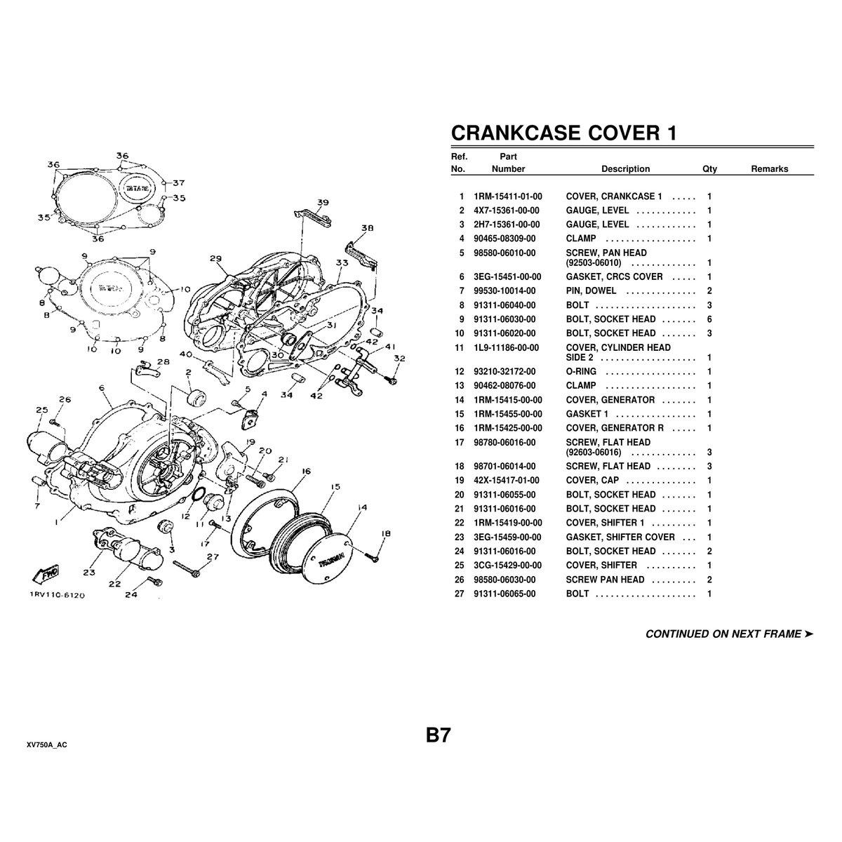 Yamaha XV750A Motorcycle Cylinder Head Parts Manual PDF Guide - Image 2