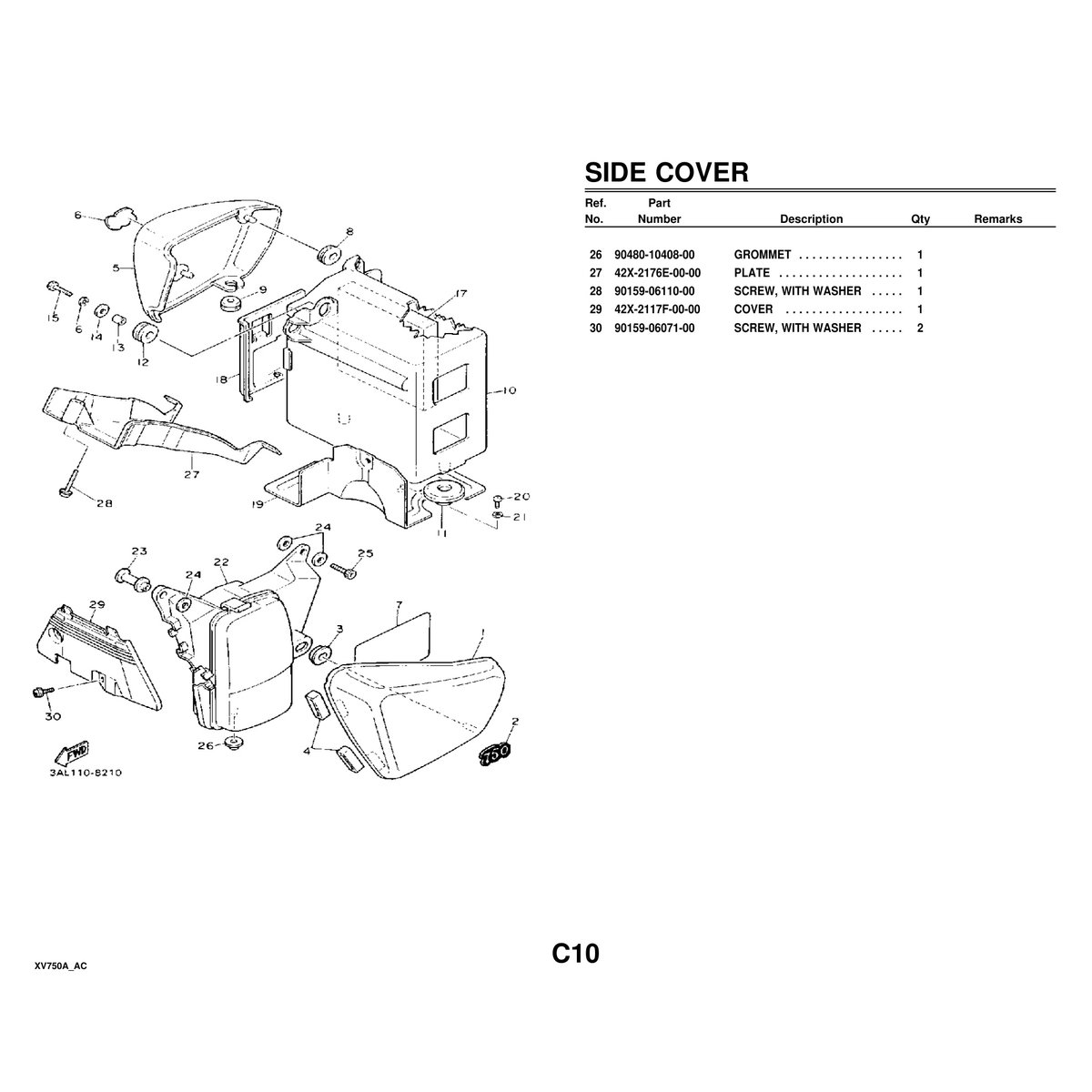 Yamaha XV750A Motorcycle Cylinder Head Parts Manual PDF Guide - Image 4
