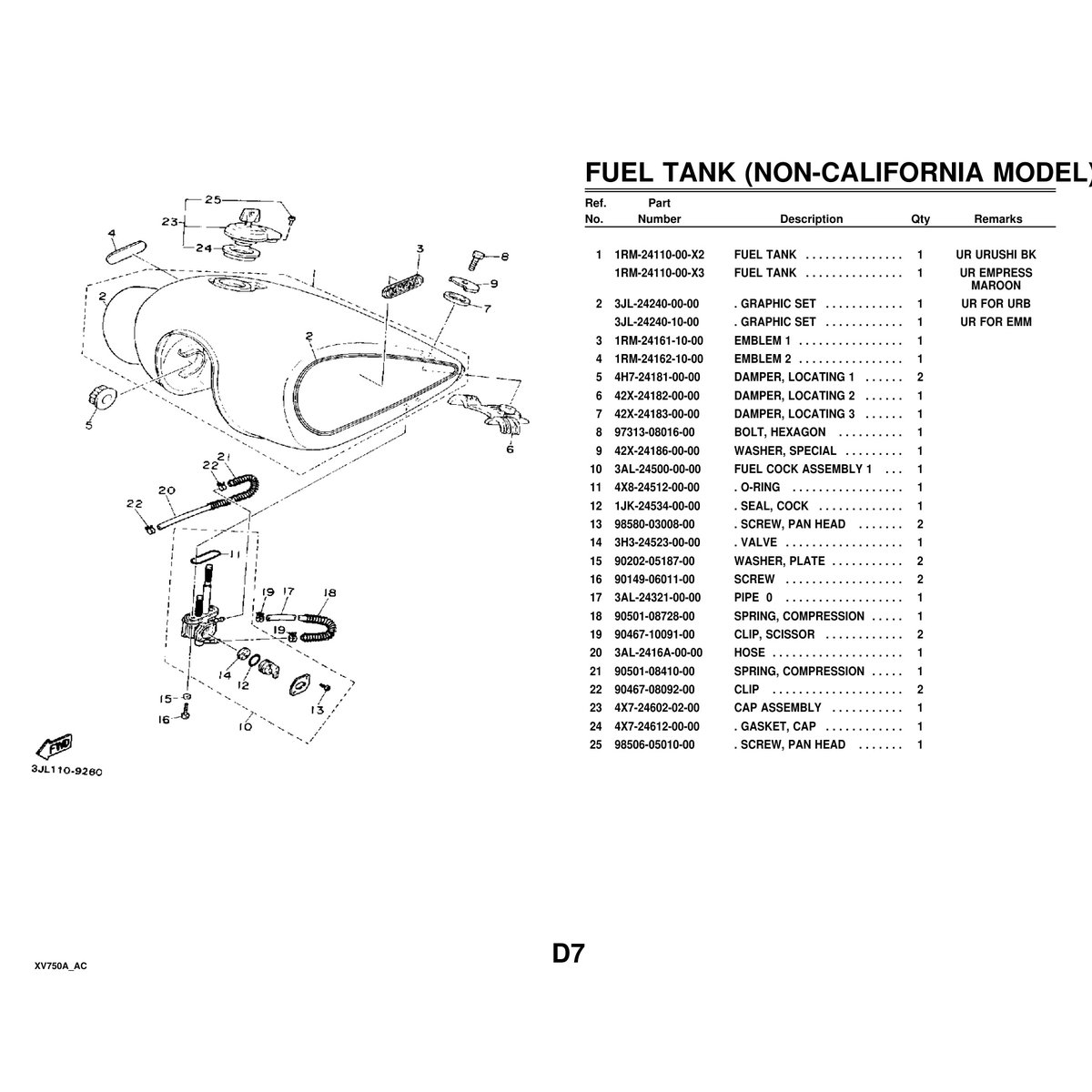 Yamaha XV750A Motorcycle Cylinder Head Parts Manual PDF Guide - Image 5