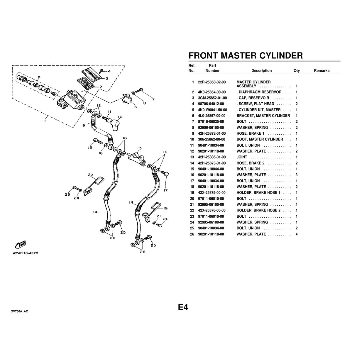 Yamaha XV750A Motorcycle Cylinder Head Parts Manual PDF Guide - Image 7
