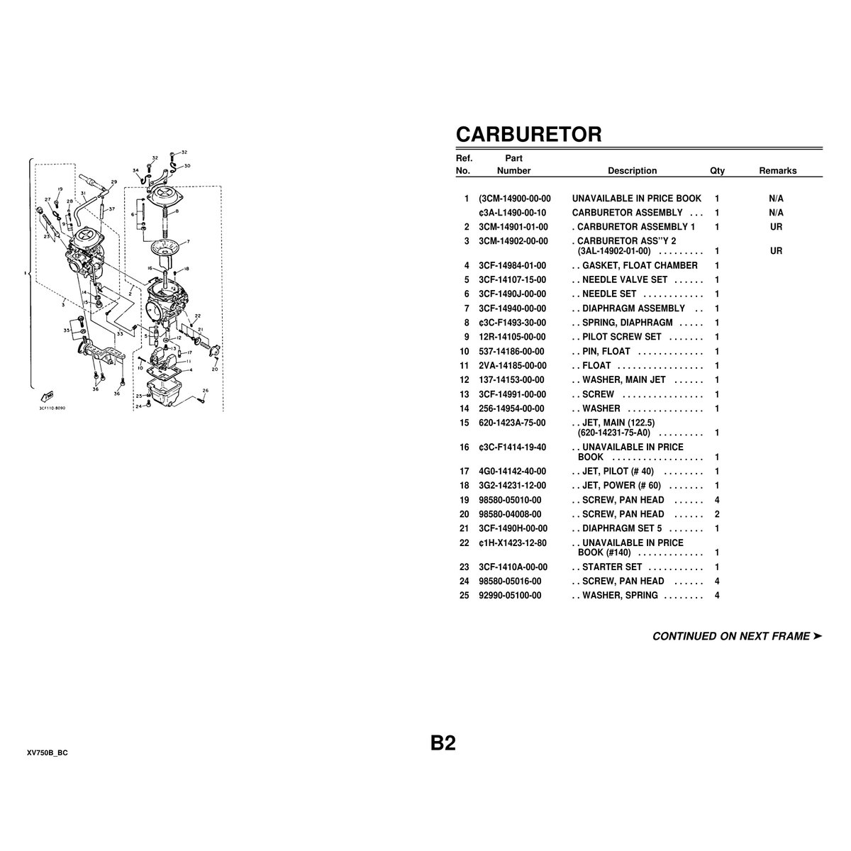 Yamaha XV750B Cylinder Head Parts Manual PDF - 63 Pages - Image 2